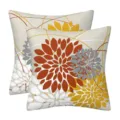 Modern geometric floral throw pillow covers set of 2 for sofa living room home decor. - 45x45cm (Without Core) / Style-18