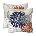 Decorative throw pillow covers set with modern abstract floral geometric pattern design. - 45x45cm (Without Core) / Style-20