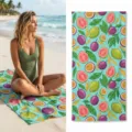 Tropical fruit print beach towel, quick-drying microfiber towel for outdoor sports and yoga. - 22