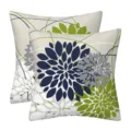 Modern geometric floral throw pillow covers set, decorative cushion cases for sofa home decor. - 45x45cm (Without Core) / Style-24