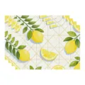 Lemon placemats summer table mat fabric placemat kitchen dining decor set of table linens - 45x30cm Single / Style 37