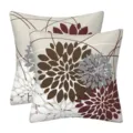 Decorative throw pillow cover set with modern abstract floral geometric pattern for sofa. - 45x45cm (Without Core) / Style-22