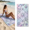 Y2K holographic star beach towel quick dry absorbent bath towel for summer pool outdoor travel - 28
