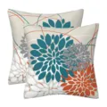 Modern geometric floral throw pillow cover for sofa couch living room home decor pillowcase - 45x45cm (Without Core) / Style-40