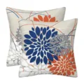 Modern geometric floral throw pillow covers set, soft fabric sofa cushion case for home decor. - 45x45cm (Without Core) / Style-30
