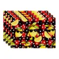Summer lemon placemat set, cute cartoon fruit fabric table mat for kitchen dining room decor. - 45x30cm Single / Style 61