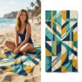 Quick dry geometric beach towel for swimming, gym, and outdoor sports. Soft and absorbent. - Style 28 / 40*60cm