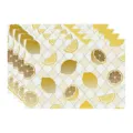 Summer fresh lemon pattern fabric placemat set linen table mat for dining room kitchen decor - 45x30cm Single / Style 73