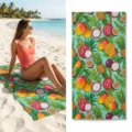 Tropical fruit print quick dry beach towel for summer swim outdoor travel and sports. - 38