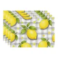 Summer lemon placemat variant, fabric linen table mat with cute fruit print for dining decor. - 45x30cm Single / Style 66