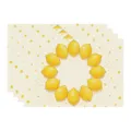 Summer lemon pattern placemat set fabric table mat for dining room kitchen decor. - 45x30cm Single / Style 24