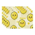 Summer lemon placemat set, cute cartoon fruit print fabric table mat for dining room decor. - 45x30cm Single / Style 19