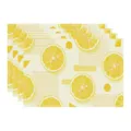Summer lemon pattern placemats set linen fabric table mat for dining room decor 4pcs - 45x30cm Single / Style 20