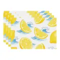 Summer lemon pattern fabric placemat table mat for kitchen dining room home decor and tableware. - 45x30cm Single / Style 28