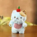 Cute blue cat plush toy keychain, soft stuffed animal bag pendant, adorable gift for kids and girls. - Blue / About 15cm