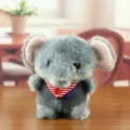 Carino ciondolo in peluche a forma di elefante grigio, morbido portachiavi con borsa di peluche. - Elefante Grigio
