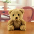 Schattige mini teddybeer pluche speelgoed sleutelhanger, zachte bruine tas bedel hanger. - Bruin / 11cm