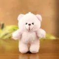 Cute pink teddy bear plush toy keychain, soft stuffed animal bag pendant charm gift for kids. - Light Pink / Approx. 14cm