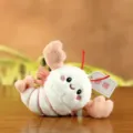 Cute lobster plush toy keychain, white and pink stuffed animal bag pendant accessory. - About 12cm / Pink