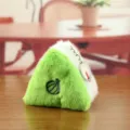 Cute plush dessert rice ball keychain soft stuffed toy bag pendant green white item - Watermelon Embroidery Style / 10cm / Green