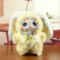 Süße gelbe Vinyl Gesicht Plüsch Puppe Flauschiges Spielzeug Tier Anhänger Rucksack Deko - Höhe ca. 16cm / Gelb