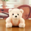 Schattige mini teddybeer pluche speelgoed hanger, zachte pluche sleutelhanger tas. - Lichtroze / 11cm