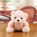 Schattige roze pluche teddybeer sleutelhanger, mini knuffeldier tas hanger en zachte pop. - Dieproze / 11cm