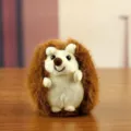 Süßer Igel Plüschpuppe Spielzeug Schlüsselanhänger, weiches Stofftier Begleiter Geschenk. - Dunkelbraun / Ca. 8cm