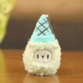 Süßes Eiscreme Plüschtier Schlüsselanhänger flauschige Puppe Tasche Anhänger für Schlüssel. - Blau / Etwa 12cm
