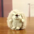Süßer beiger Igel Plüschpuppen Schlüsselanhänger, flauschiges Stofftier Anhänger für Handtasche - Hellbraun / Ca. 8cm