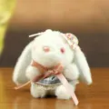 Cute plush rabbit pendant lolita bag charm keychain fluffy toy doll accessory gift - Blue Skirt Style