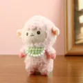 Schattig roze pluche schaap speelgoed hanger fluffy lam pop sleutelhanger schattig cadeau - 14cm / Roze