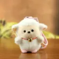Schattig pluche schaap sleutelhanger wit zacht tas hanger pluche speelgoed pop accessoire - Ongeveer 11cm / Lam