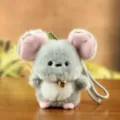 Leuke pluche muis sleutelhanger fluffy dier tas hanger zachte speelgoed pop pop - Ongeveer 11cm / Muisje