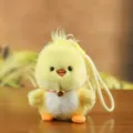 Schattige gele kuiken pluche speelgoed sleutelhanger zachte dierentas hanger voor sleutels. - Ongeveer 11cm / Kip