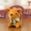 Süßer Hund Plüschtier Schlüsselanhänger weicher brauner Welpe Tasche Rucksack Anhänger Puppe - Gefolgsmann-Stil / Etwa 11cm