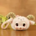 Ciondolo Borsa Peluche Pecora Vinile Rosa Cordino Kawaii Portachiavi Carino Variante A - Circa 9 cm / Rosa