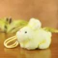 Schattig gele pluche konijn sleutelhanger knuffel hanger speelgoed verjaardagscadeau - Ongeveer 10cm / Geel