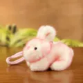 Leuke roze en witte pluche konijn speelgoed sleutelhanger zachte pop verjaardagscadeau. - Ongeveer 10cm / Roze