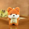Süßer orange Plüsch Tier Schlüsselanhänger, flauschige Stofftier Puppe Tasche Anhänger. - Orangener Fuchs / Etwa 11cm