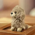 Fluffy plush poodle dog keychain pendant brown cute stuffed toy bag charm accessory - Teddy Dog (01) / 12cm / Dark Brown