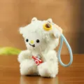 Süßer Cartoon Plüsch Schaf Schlüsselanhänger, weiches weißes Lamm als niedlicher Taschenanhänger. - Etwa 12cm / Weiß