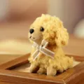 Cute fluffy teddy dog plush toy pendant, brown poodle keychain bag hanging ornament for girls. - Teddy Dog (01) / 12cm / Tan