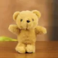 Mini teddy bear plush pendant, cute brown fluffy keychain charm for bags and keys. - 15cm / Tan