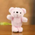 Cute pink plush teddy bear pendant, mini stuffed doll bag charm keychain accessory. - 15cm / Pink