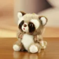 Cute Raccoon Plush Toy Pendant Stuffed Animal Soft Doll Kawaii Bag Charm Gift Idea - About 11-13cm / Red Panda Light Brown