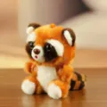 Cute red panda raccoon plush toy pendant soft animal doll cute girl gift bag charm - About 11-13cm / Red Panda Dark Brown