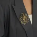 Gold irregular flower brooch pin for women elegant statement lapel jewelry accessory - Gold-00402 Brooch