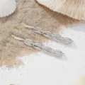 Silver cowrie shell hair clip boho beach style metal hairpin fashion hair accessory for women - Linked Scallop Style (0127) / 1 Pair / Silver