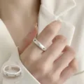 Elegant brushed silver open ring with colorful star details for women daily wear jewelry - Open Adjustable / Multicolor Star